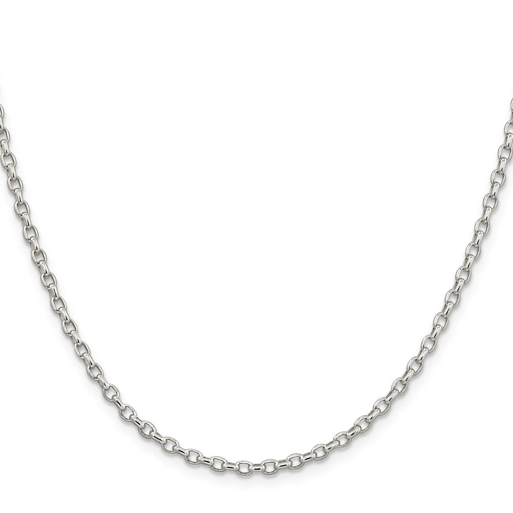 Sterling Silver 2.75mm Oval Fancy Rolo Chain (QFC194-24)