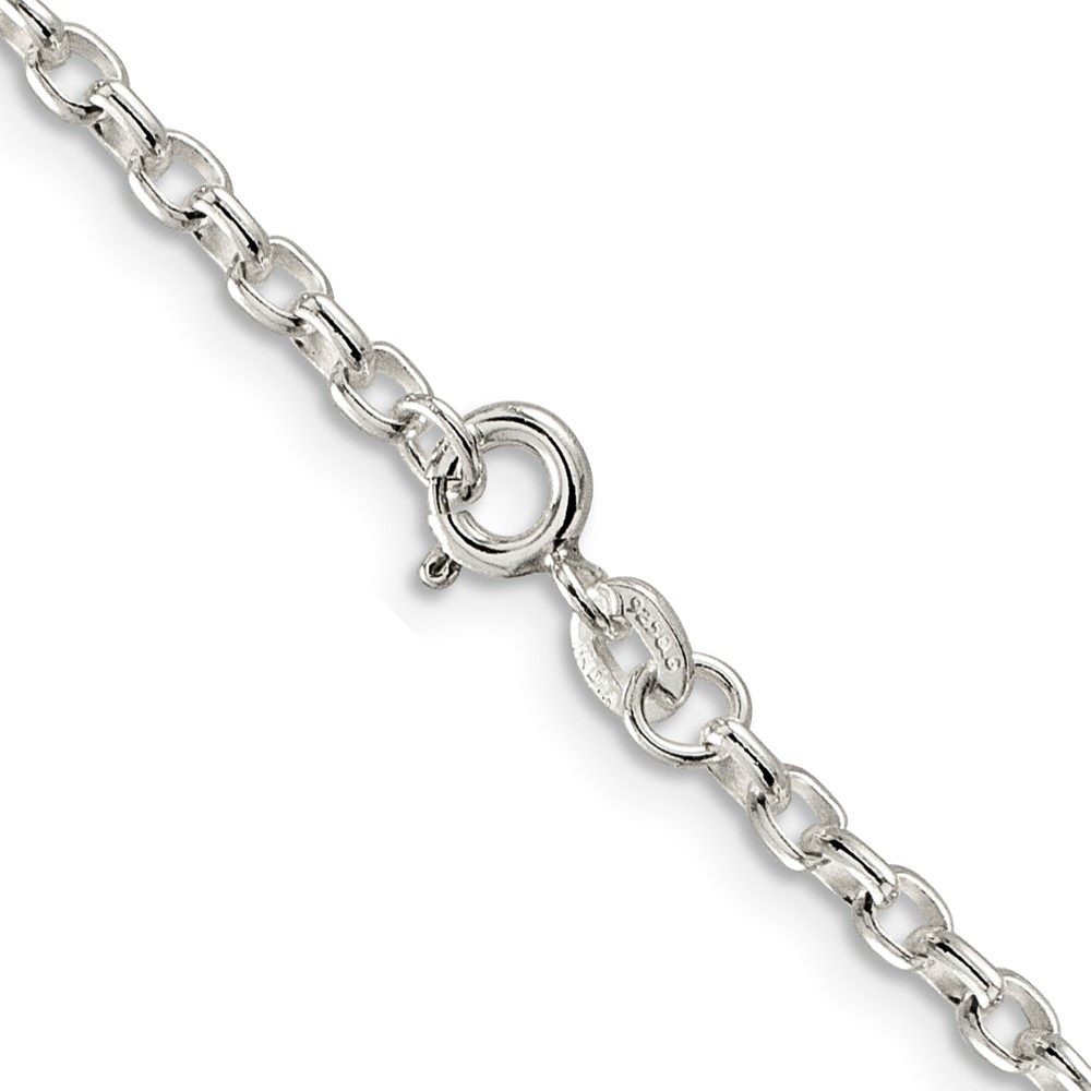 Sterling Silver 2.75mm Oval Fancy Rolo Chain (QFC194-24)