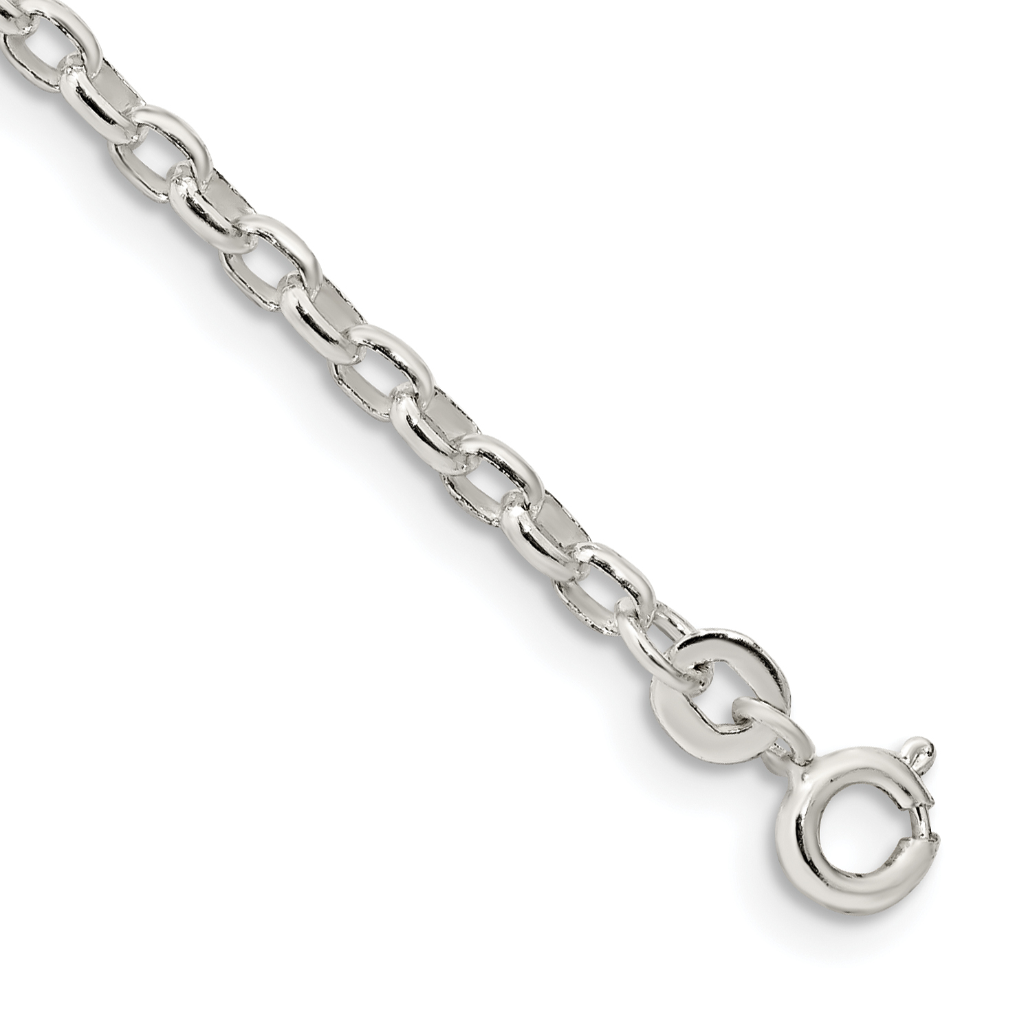 Sterling Silver 2.75mm Oval Fancy Rolo Chain (QFC194-7)