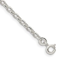 Sterling Silver 2.75mm Oval Fancy Rolo Chain view 1