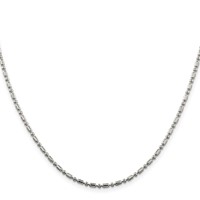 Sterling Silver 2mm Fancy Beaded Chain view 2