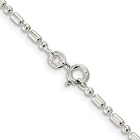 Sterling Silver 2mm Fancy Beaded Chain view 3