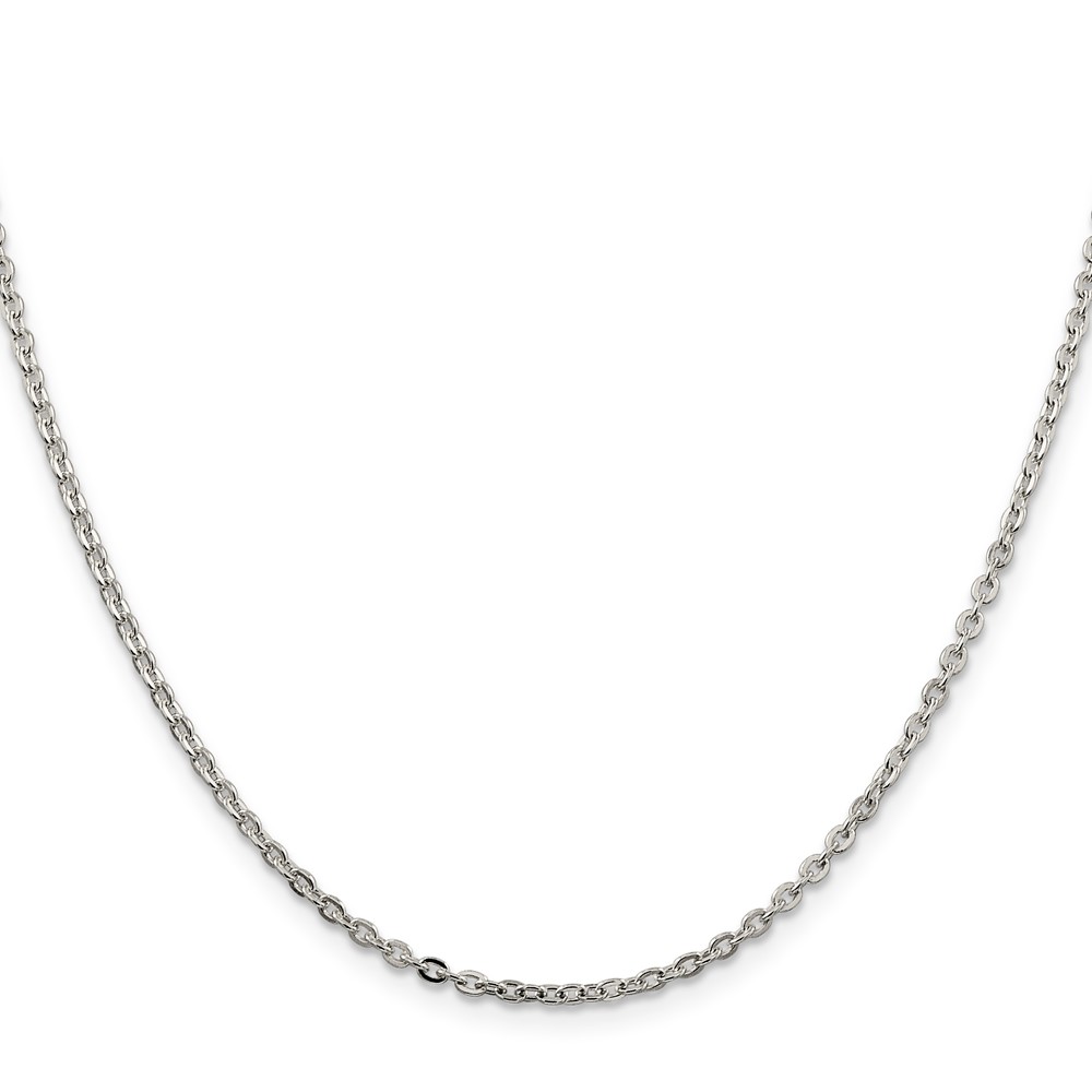 Sterling Silver 2mm Flat Link Cable Chain (QFC196-20)