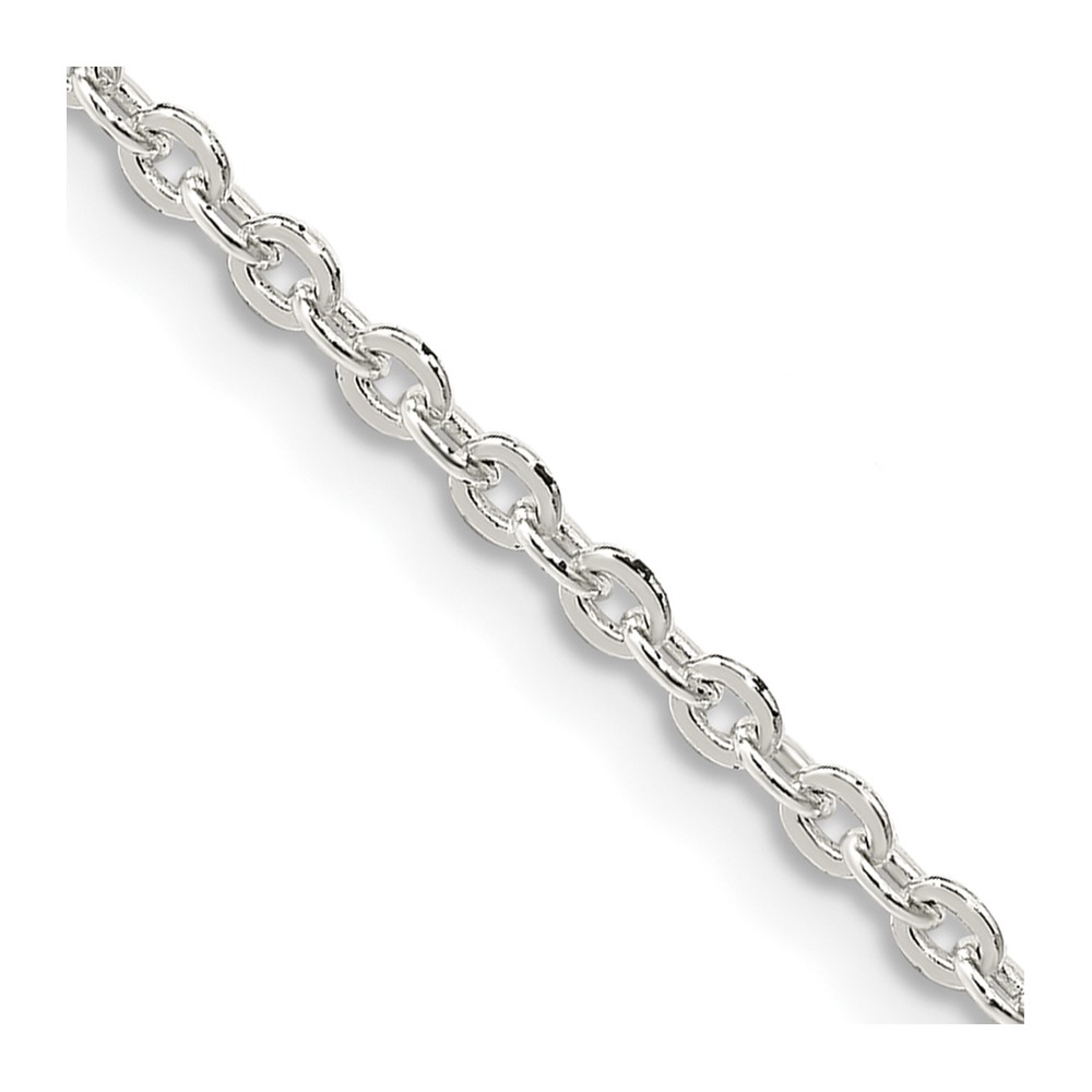 Sterling Silver 2mm Flat Link Cable Chain (QFC196-16)