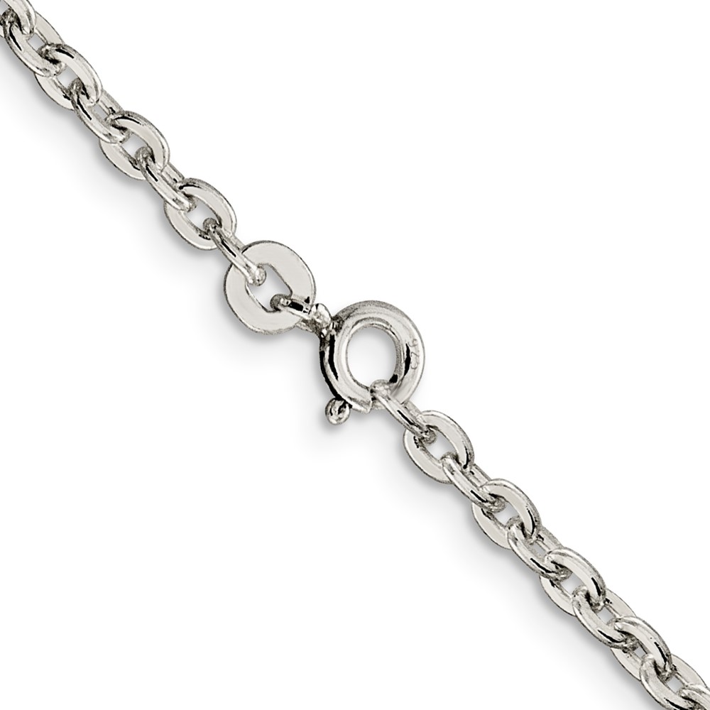 Sterling Silver 2.75mm Flat Link Cable Chain (QFC197-16)