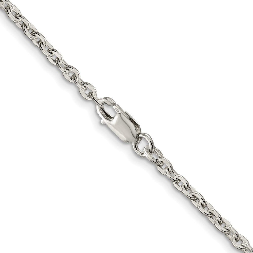 Sterling Silver 2.75mm Flat Link Cable Chain (QFC197-20)