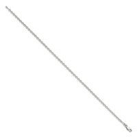 Sterling Silver 2.75mm Flat Link Cable Chain view 2
