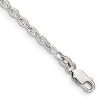 Sterling Silver 2.75mm Flat Link Cable Chain view 1