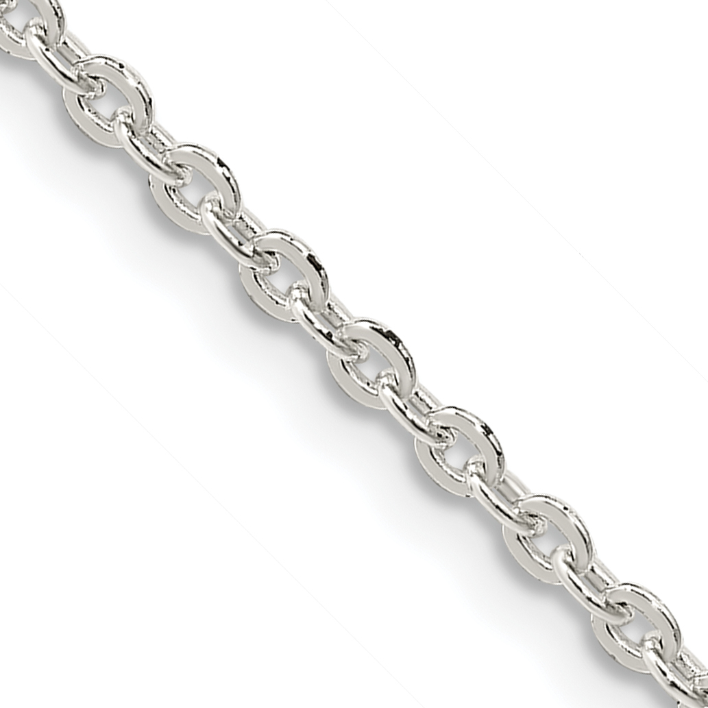 Sterling Silver 2.75mm Flat Link Cable Chain (QFC197-16)