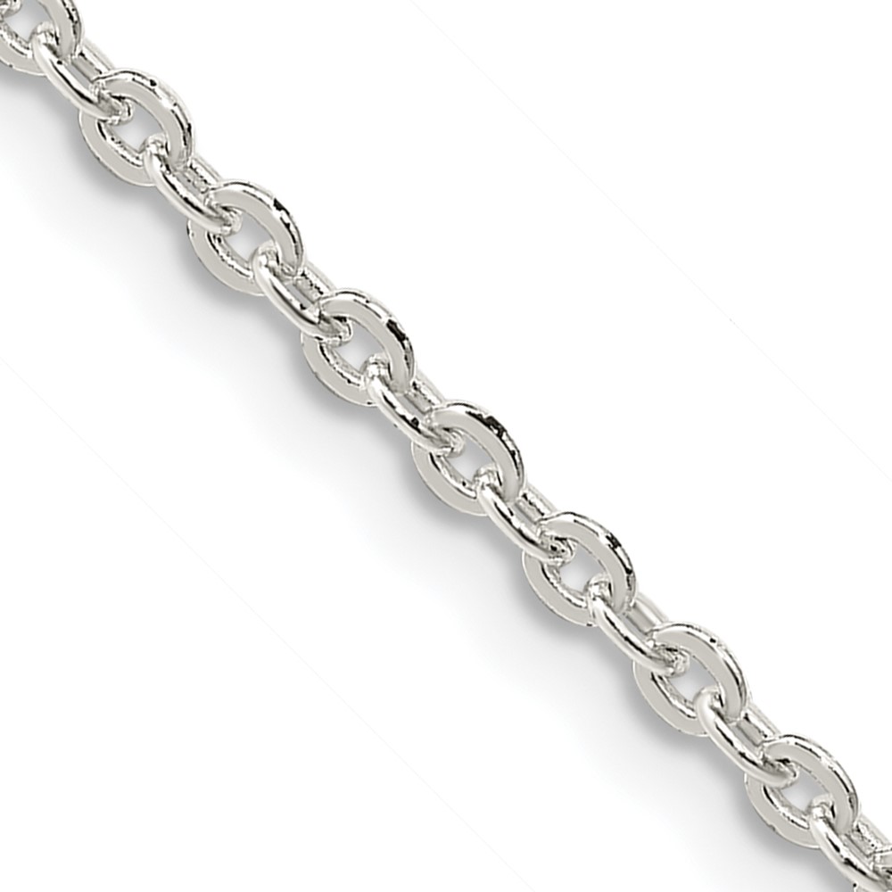 Sterling Silver 2.75mm Flat Link Cable Chain (QFC197-16)