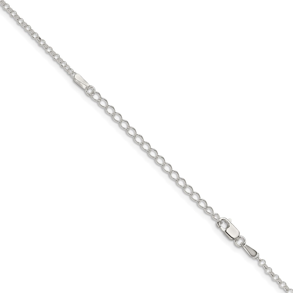 Sterling Silver 2mm Rolo Chain w/2in ext. (QFC1E-18)