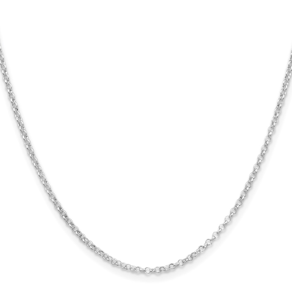 Sterling Silver Rhodium-plated 2mm Rolo Chain (QFC1R-30)