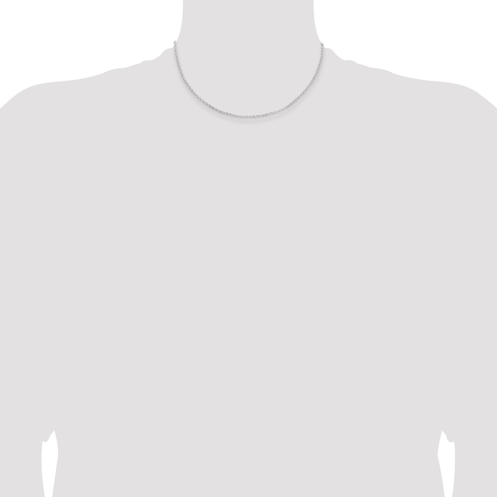 Sterling Silver Rhodium-plated 2mm Rolo Chain (QFC1R-16)