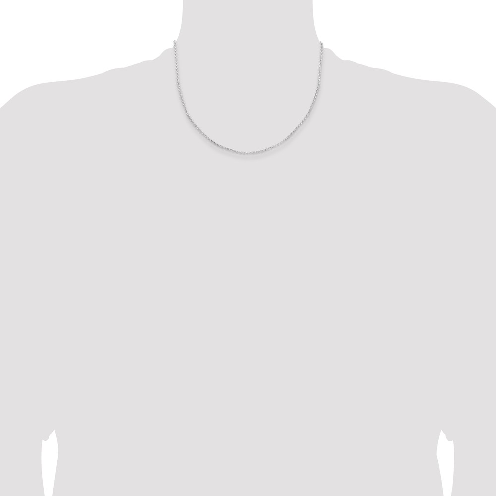 Sterling Silver Rhodium-plated 2mm Rolo Chain (QFC1R-18)