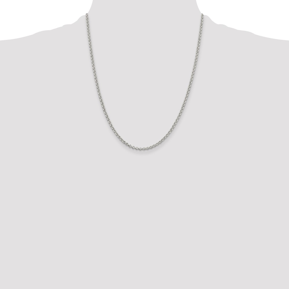 Sterling Silver 2.8mm Rolo Chain (QFC2-22)