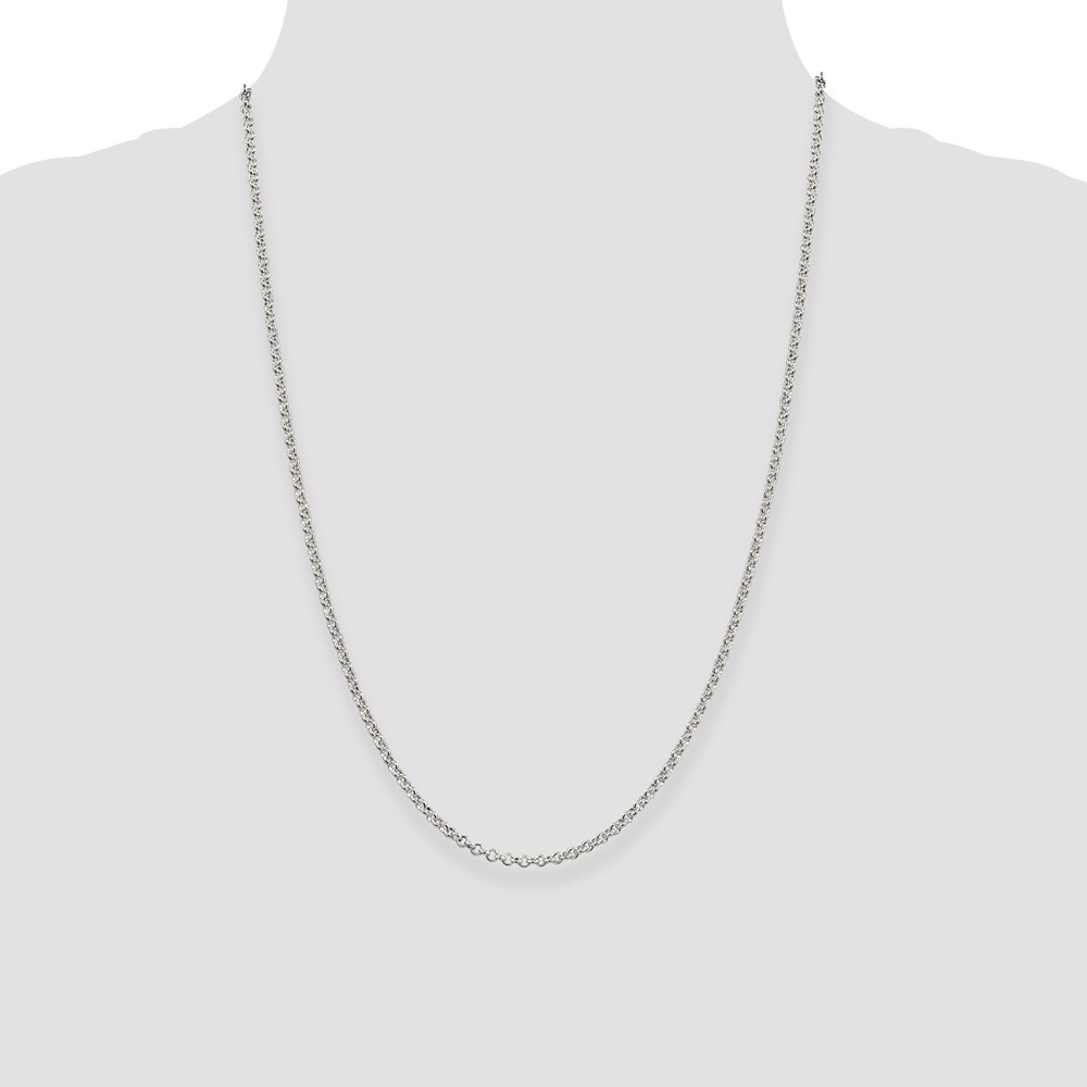 Sterling Silver 2.8mm Rolo Chain (QFC2-24)