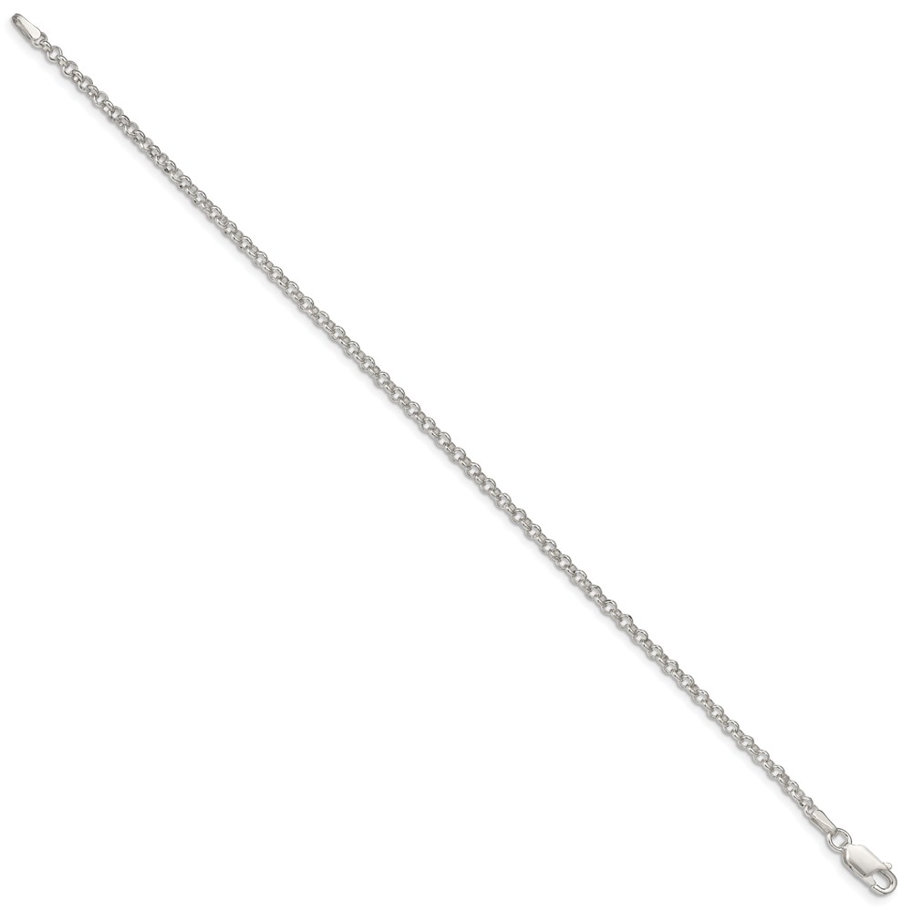 Sterling Silver 2.8mm Rolo Chain Anklet (QFC2-9)