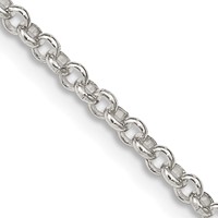 Sterling Silver 2.8mm Rolo Chain view 1