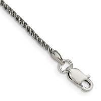 Sterling Silver Ruthenium-plated 1.7mm Twisted Tight Wheat Chain view 1