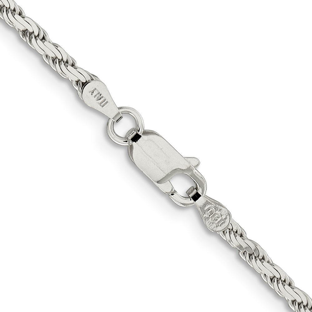 Sterling Silver 2.5mm Flat Rope Chain (QFC203-26)