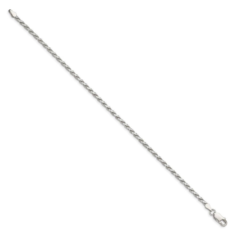 Sterling Silver 2.5mm Flat Rope Chain (QFC203-7)