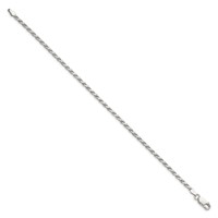 Sterling Silver 2.5mm Flat Rope Chain view 2