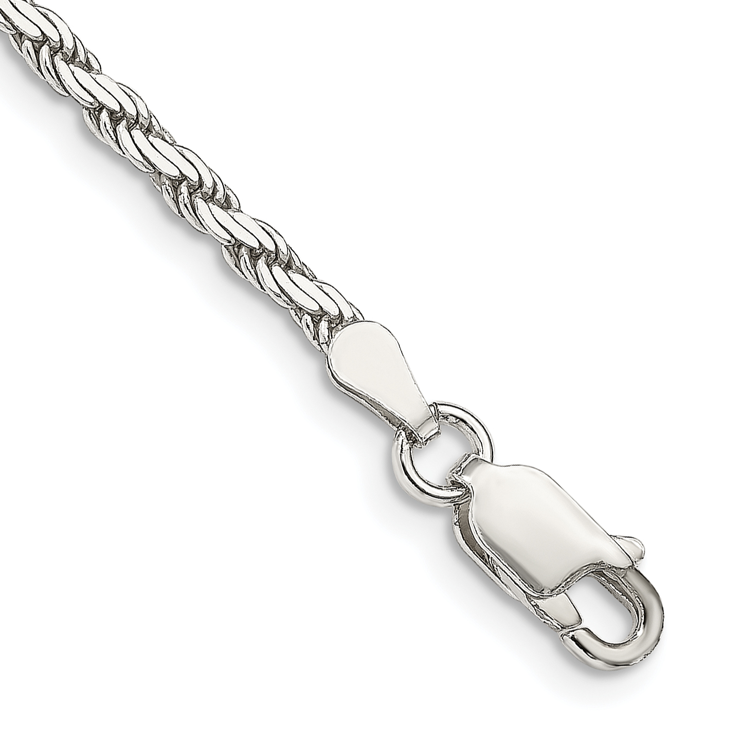 Sterling Silver 2.5mm Flat Rope Chain (QFC203-7)