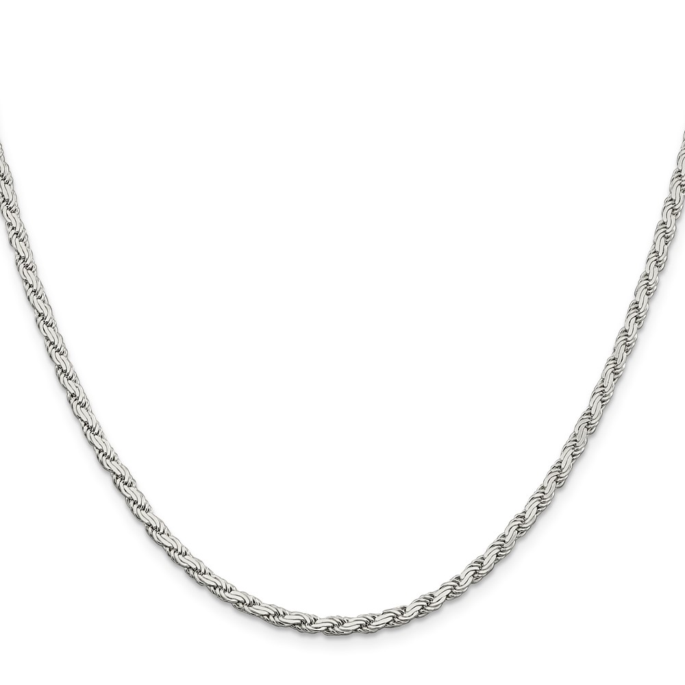 Sterling Silver 3.1mm Flat Rope Chain (QFC204-24)