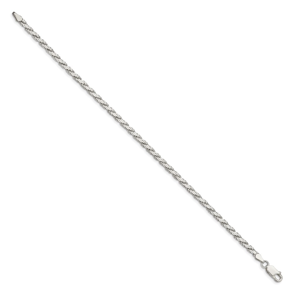 Sterling Silver 3.1mm Flat Rope Chain (QFC204-7)