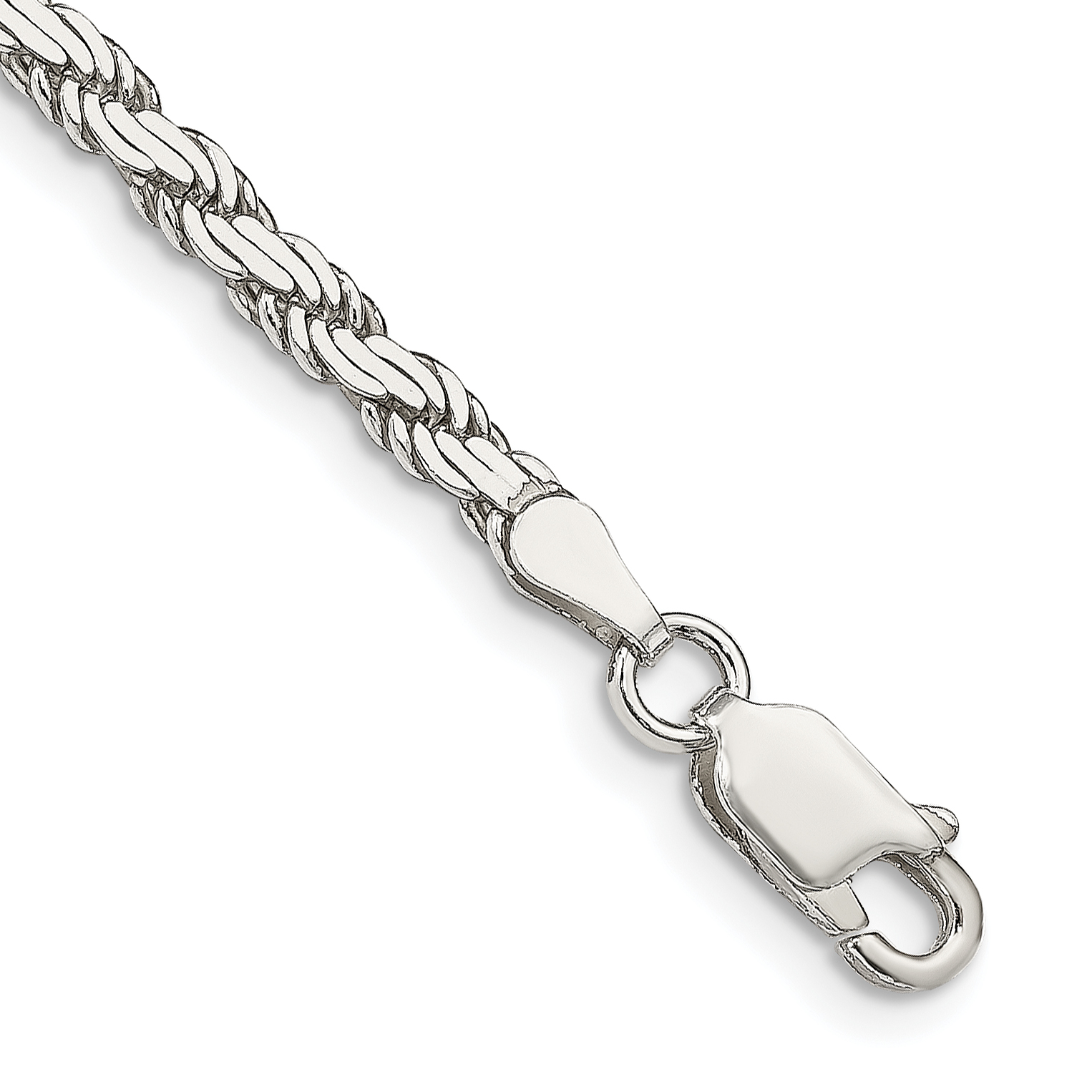 Sterling Silver 3.1mm Flat Rope Chain (QFC204-7)