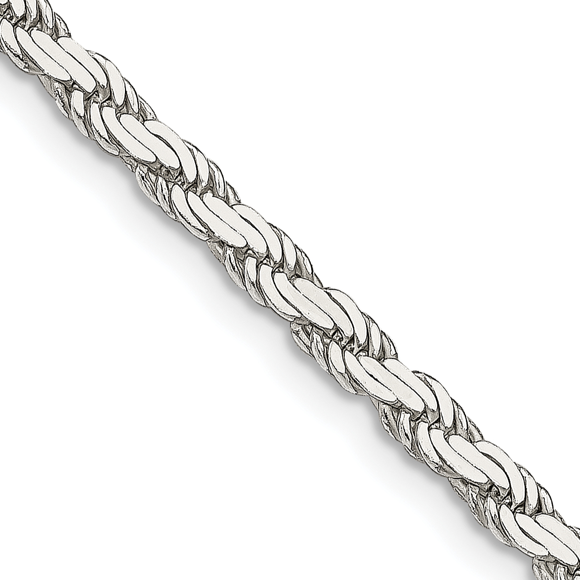 Sterling Silver 3.1mm Flat Rope Chain (QFC204-16)