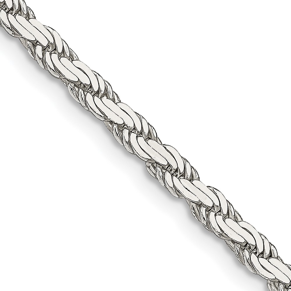 Sterling Silver 3.1mm Flat Rope Chain (QFC204-16)