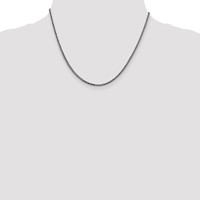 Sterling Silver Antiqued 2.2mm Solid Square Spiga Chain view 4