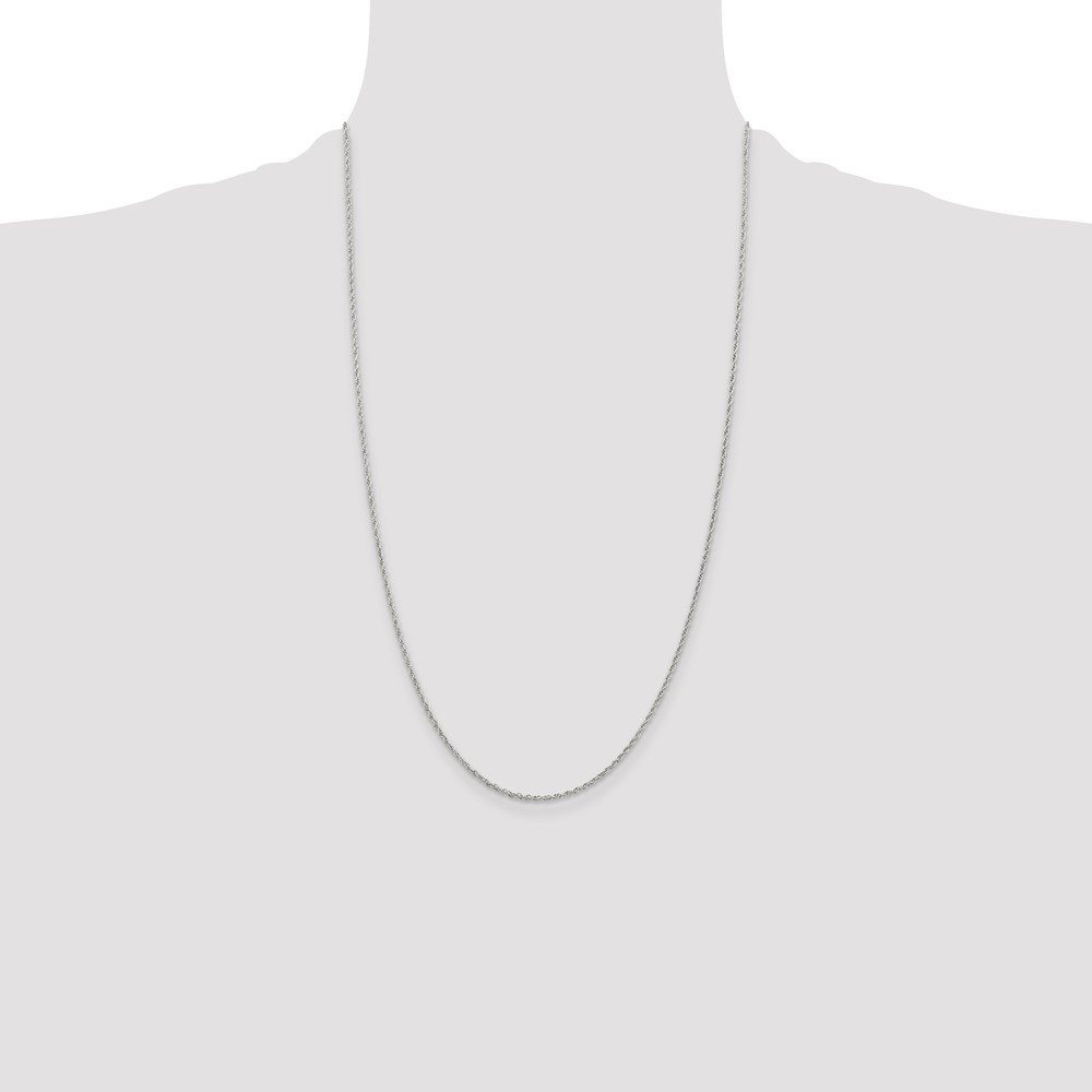 Sterling Silver 1.6mm Loose Rope Chain (QFC207-26)