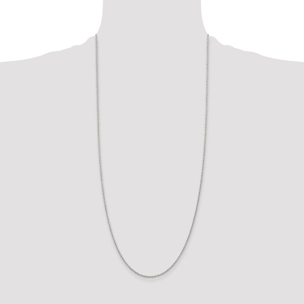 Sterling Silver 1.6mm Loose Rope Chain (QFC207-30)
