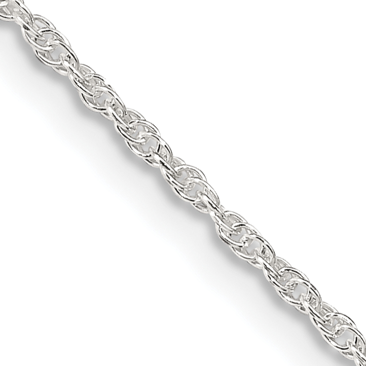 Sterling Silver 1.6mm Loose Rope Chain (QFC207-16)