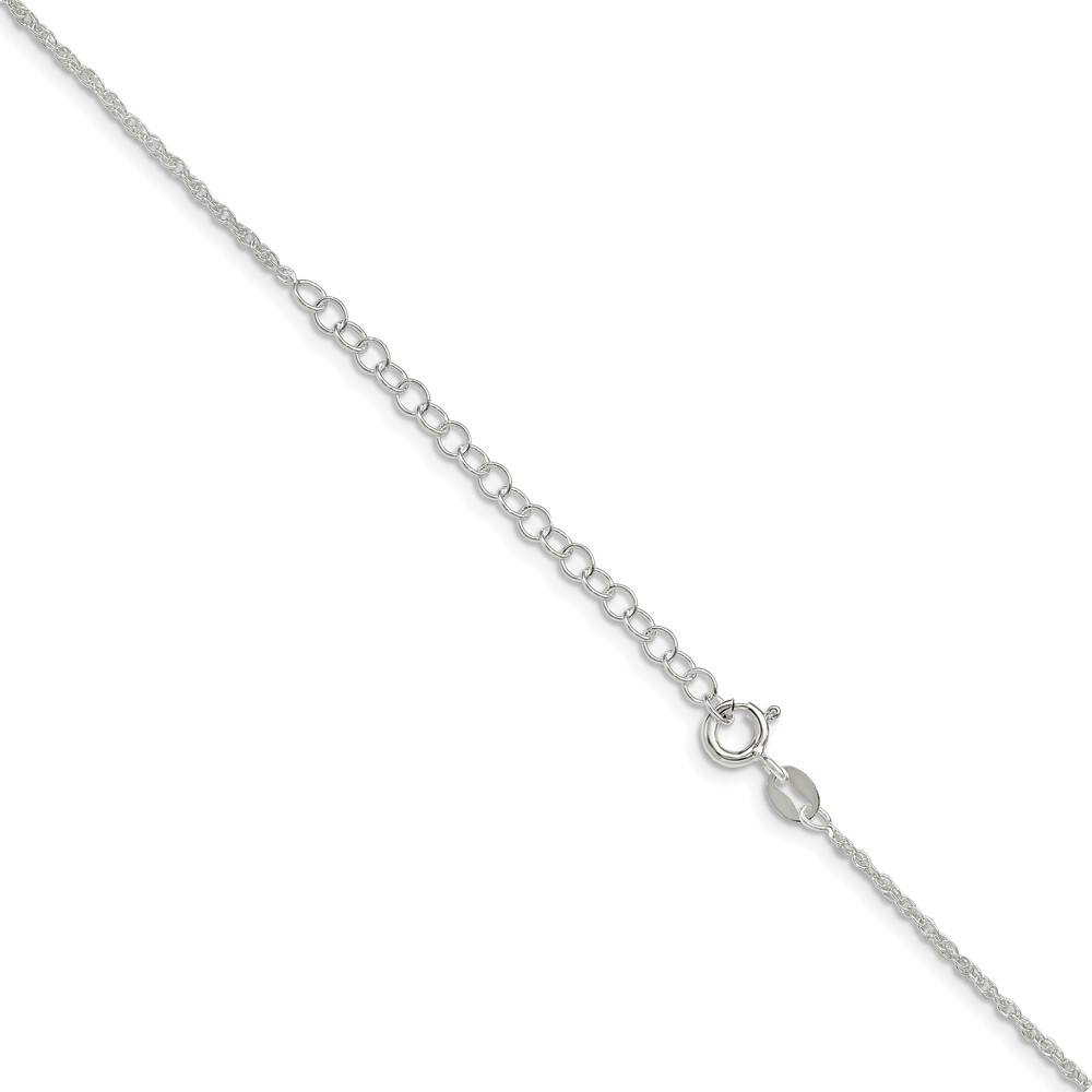 Sterling Silver 1.6mm Loose Rope Chain w/2in ext. (QFC207E-18)