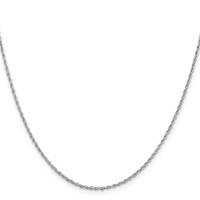 Sterling Silver Rhodium-plated 1.6mm Loose Rope Chain view 2