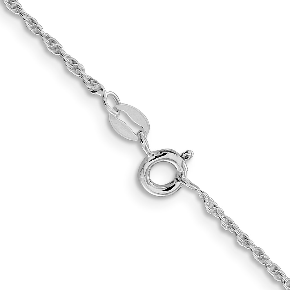 Sterling Silver Rhodium-plated 1.6mm Loose Rope Chain (QFC207R-20)