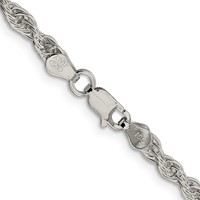 Sterling Silver 3.8mm Loose Rope Chain view 3