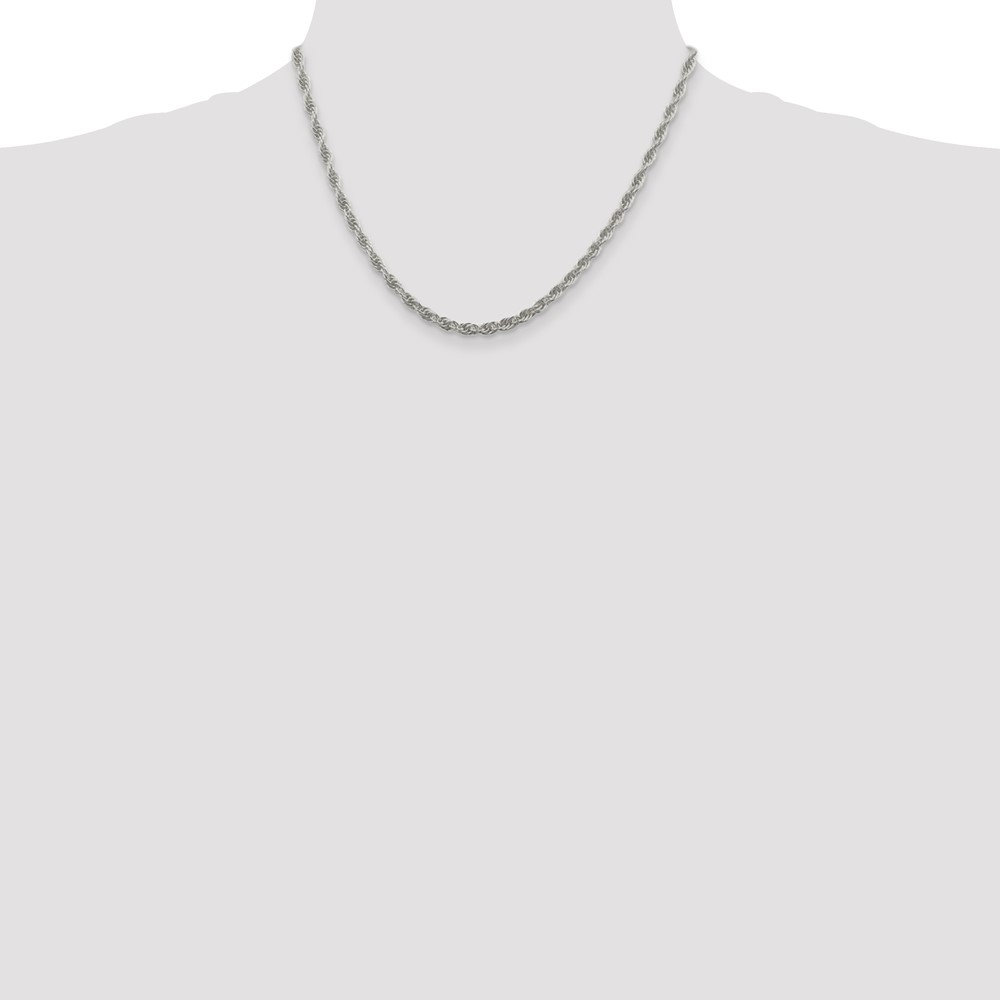 Sterling Silver 3.8mm Loose Rope Chain (QFC208-18)