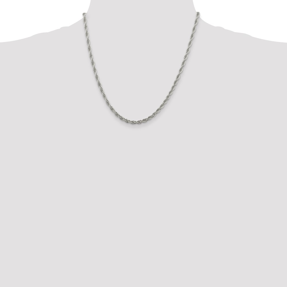 Sterling Silver 3.8mm Loose Rope Chain (QFC208-20)