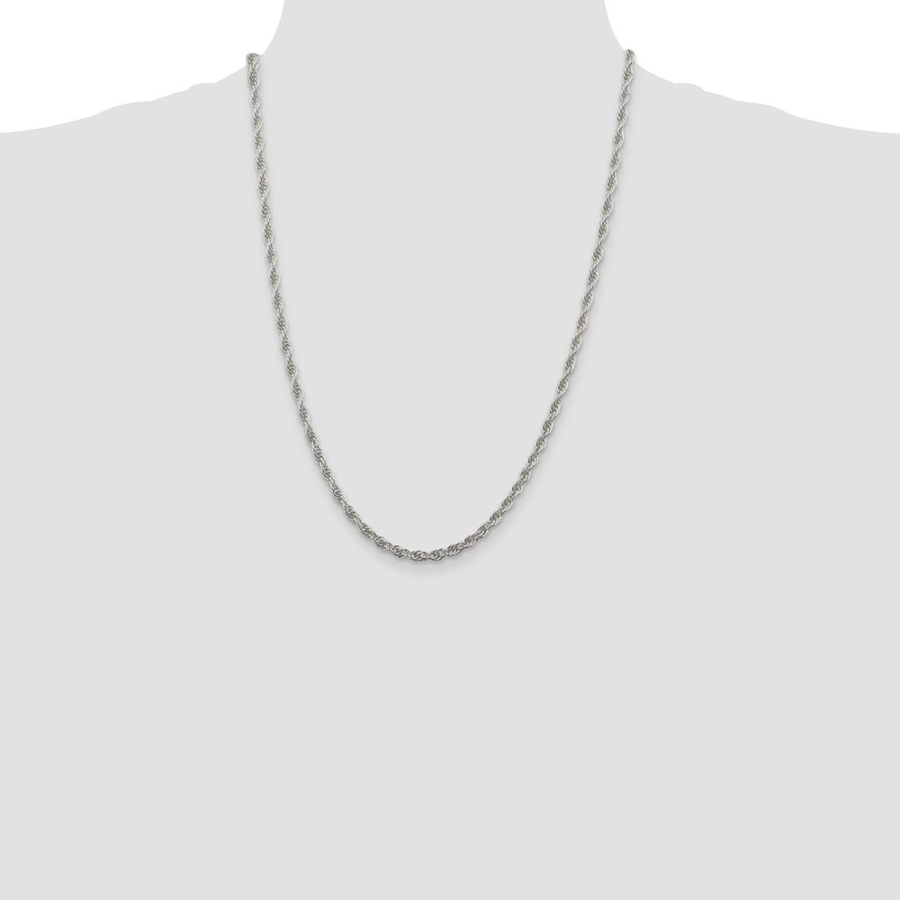 Sterling Silver 3.8mm Loose Rope Chain (QFC208-24)