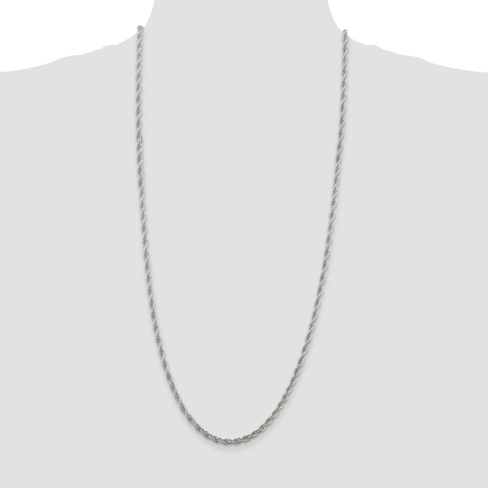 Sterling Silver 3.8mm Loose Rope Chain (QFC208-30)