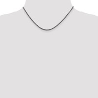 Sterling Silver Ruthenium-plated 2.3mm Rope Chain view 4