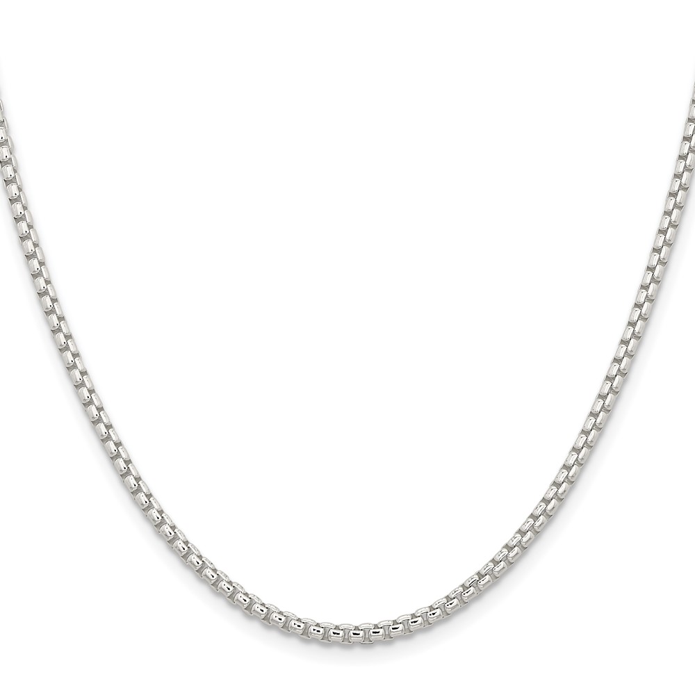 Sterling Silver 2.6mm Round Box Chain (QFC214-24)