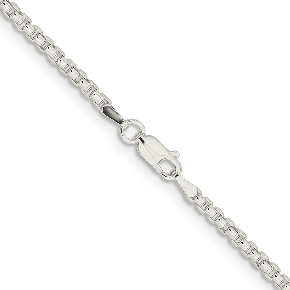 Sterling Silver 2.6mm Round Box Chain (QFC214-24)
