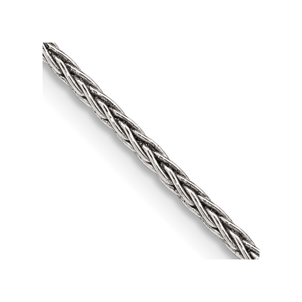 Sterling Silver Antiqued 1.6mm Solid Square Spiga Chain (QFC215-26)
