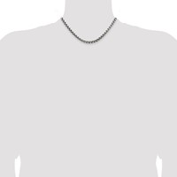 Sterling Silver Antiqued 5.2mm Round Box Chain view 4