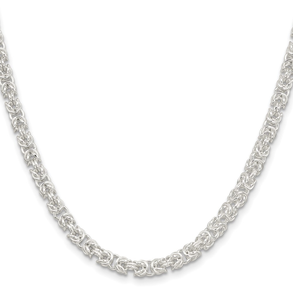 Sterling Silver 4.75mm Rounded Byzantine Chain (QFC221-30)